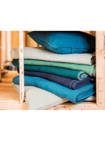 David Fussenegger Koc bawełniany "Sylt - Uni" w kolorze turkusowym