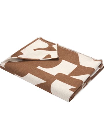 David Fussenegger Koc flanelowy "Luca" w kolorze jasnobrązowo-kremowym