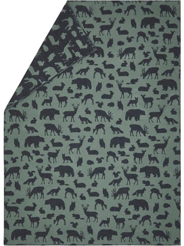 David Fussenegger Koc flanelowy w kolorze zielonym