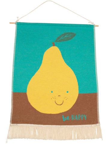 David Fussenegger Wandbehang "Nova - Birne" in Türkis/ Gelb