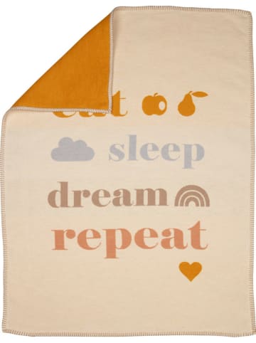 David Fussenegger Babydecke "Lena" in Creme/ Orange