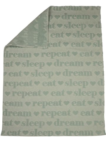 David Fussenegger Kocyk "Riga - Eat Sleep..." w kolorze zielonym