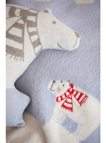 David Fussenegger Kocyk w kolorze błękitno-kremowym