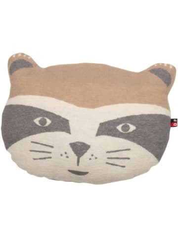 David Fussenegger Kissen "Juwel - Waschbär" in Beige/ Creme/ Grau