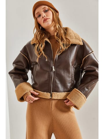 Bianco Lucci Übergangsjacke in Dunkelbraun