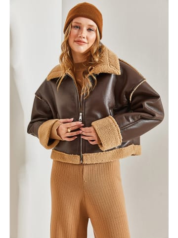 Bianco Lucci Übergangsjacke in Dunkelbraun