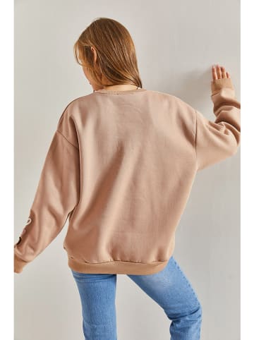 Bianco Lucci Sweatshirt in Hellbraun