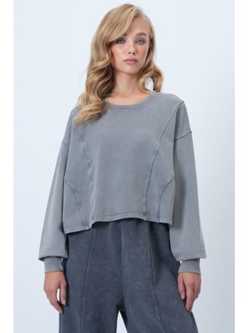 Trend Alaçatı Stili Sweatshirt in Grau