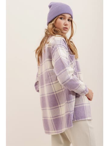 trendyol Blouse paars/wit