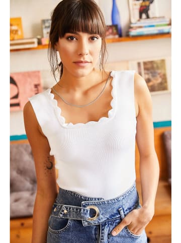 Olalook Bluzka w kolorze białym