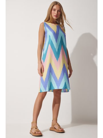 Happiness Istanbul Sukienka w kolorze błękitno-beżowym