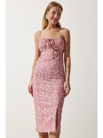 Happiness Istanbul Kleid in Rosa/ Weiß