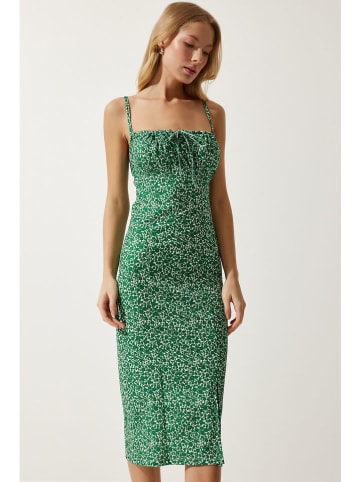 Happiness Istanbul Sukienka w kolorze zielono-białym