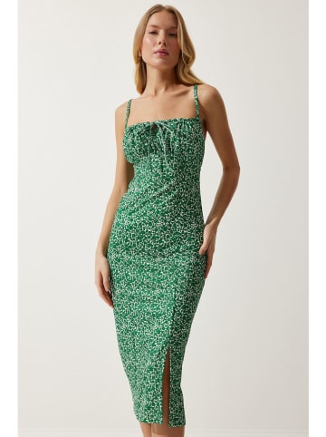 Happiness Istanbul Jurk groen/wit