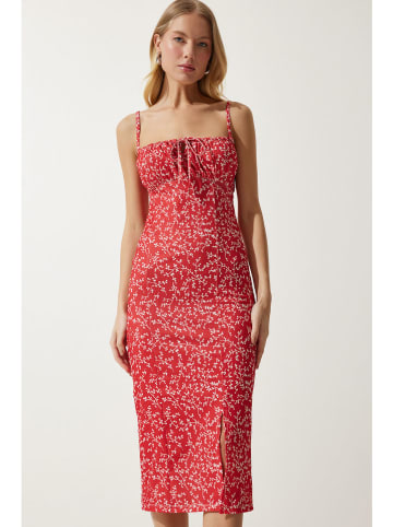 Happiness Istanbul Kleid in Rot/ Weiß