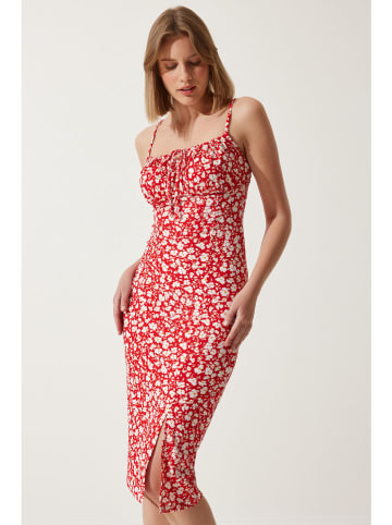 Happiness Istanbul Kleid in Rot/ Weiß