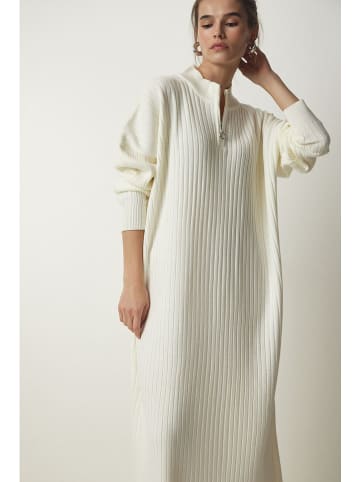 Happiness Istanbul Sukienka dzianinowa w kolorze białym