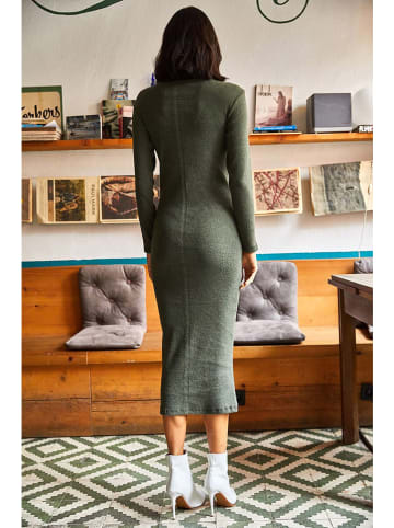 Olalook Gebreide jurk kaki