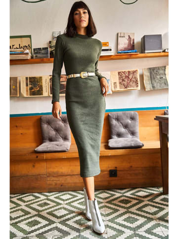 Olalook Strickkleid in Khaki