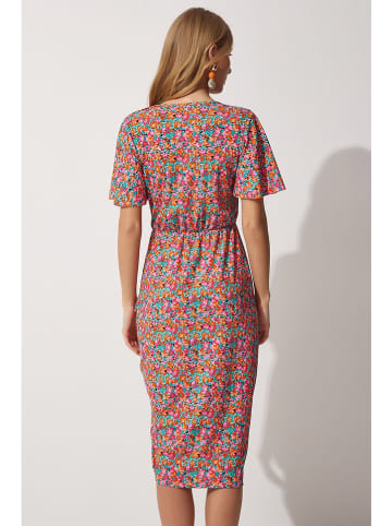 Happiness Istanbul Kleid in Pink/ Orange/ Türkis