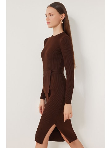Happiness Istanbul Strickkleid in Dunkelbraun