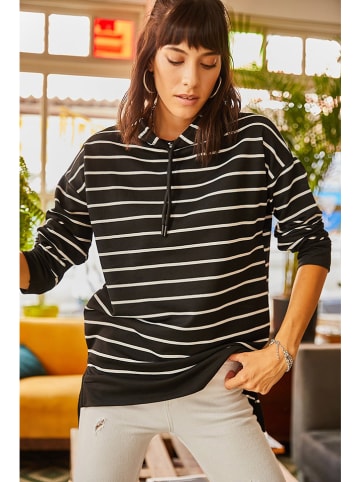 Olalook Hoodie in Schwarz/ Creme