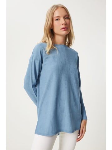Happiness Istanbul Bluse in Hellblau