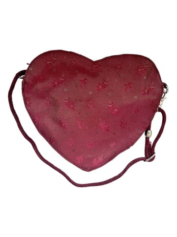 Edelnice Dirndltasche "Stella" in Bordeaux - (B)16 x (H)17 x (T)3 cm