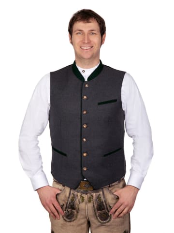 Edelnice Wolltrachtenweste "Roland" in Anthrazit
