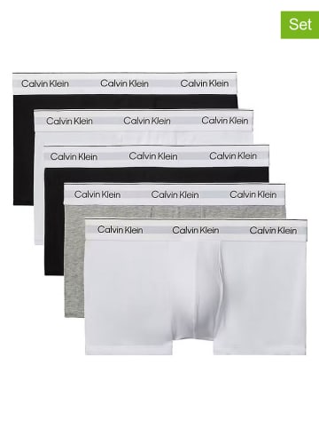 Calvin Klein 5er-Set: Boxershorts in Weiß/ Grau/ Schwarz