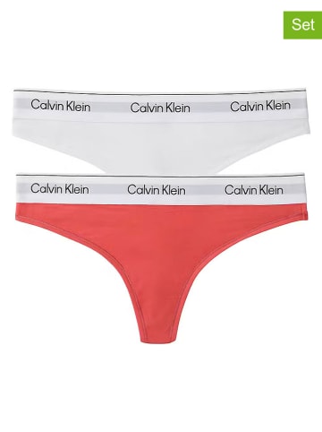 Calvin Klein 2-delige set: strings roze/wit