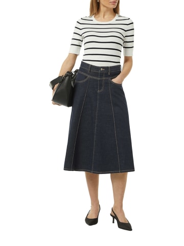 comma Pullover in Weiß/ Schwarz