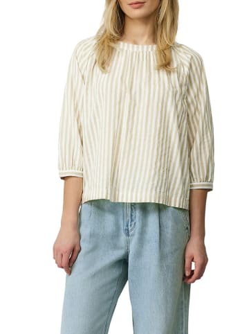 s.Oliver Bluse in Beige/ Weiß
