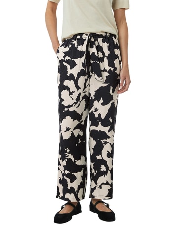 comma Spodnie w kolorze czarno-beżowym