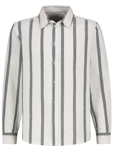 Eight2Nine Hemd in Weiß/ Grau