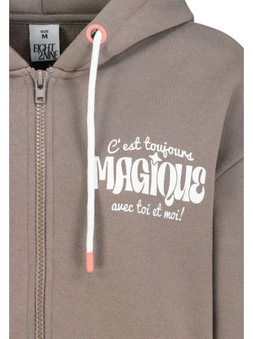 Eight2Nine Sweatjacke in Taupe