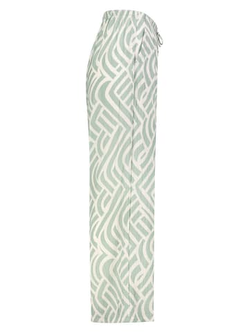 Eight2Nine Spodnie w kolorze zielono-kremowym