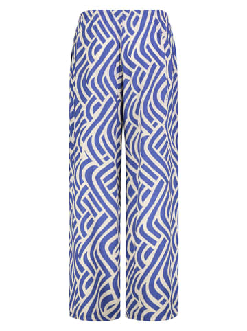 Eight2Nine Spodnie w kolorze niebiesko-kremowym