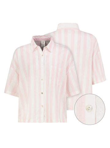 Eight2Nine Koszula w kolorze jasnoróżowo-białym