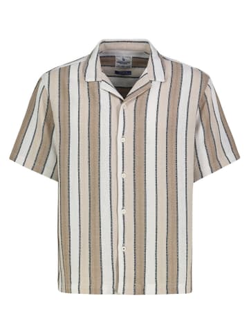 Eight2Nine Koszula w kolorze jasnobrązowo-białym