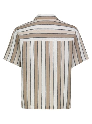 Eight2Nine Koszula w kolorze jasnobrązowo-białym