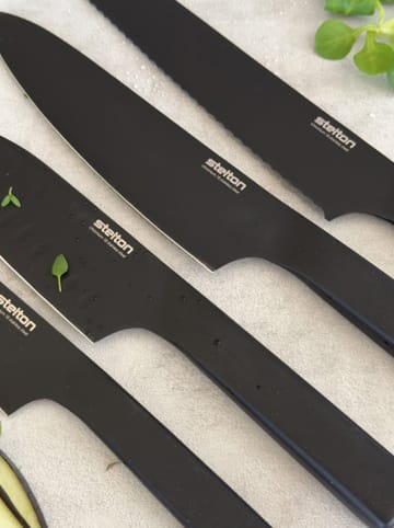 Stelton 4tlg. Küchenmersser-Set "Pure" in Schwarz