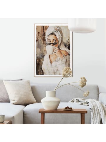 Orangewallz Gerahmter Kunstdruck "Morning Coffee"