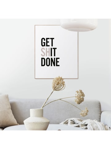 Orangewallz Ingelijste kunstdruk "Get Shit Done"