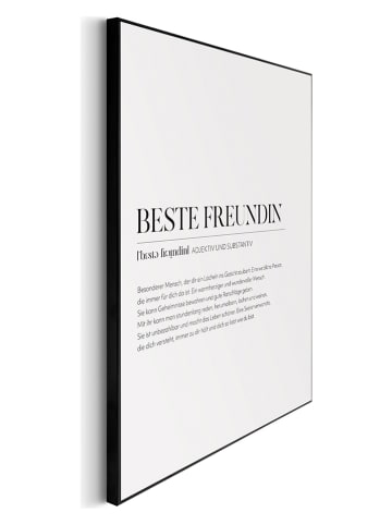 Orangewallz Gerahmter Kunstdruck "Beste Freundin"