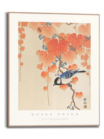 Orangewallz Gerahmter Kunstdruck "Ohara Koson - great tit"