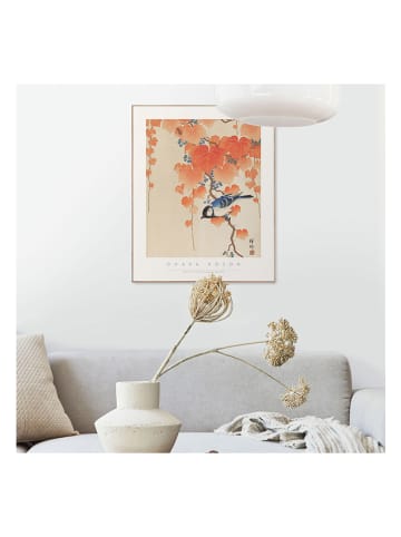 Orangewallz Gerahmter Kunstdruck "Ohara Koson - great tit"