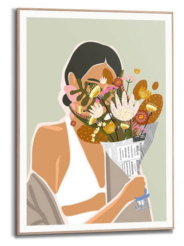 Orangewallz Druk artystyczny "Flower Gift" w ramce