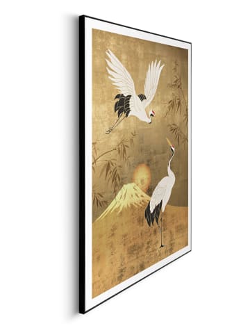 Orangewallz Gerahmter Kunstdruck "Cranebirds"