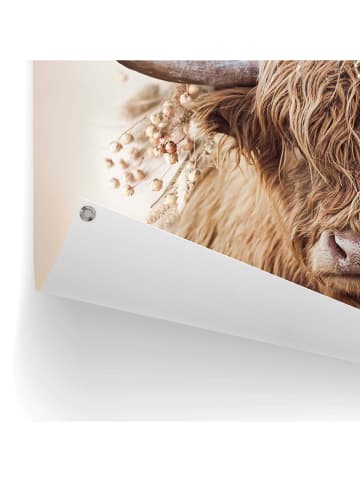 Orangewallz Outdoor-Leinwanddruck "Cow and Flowers"